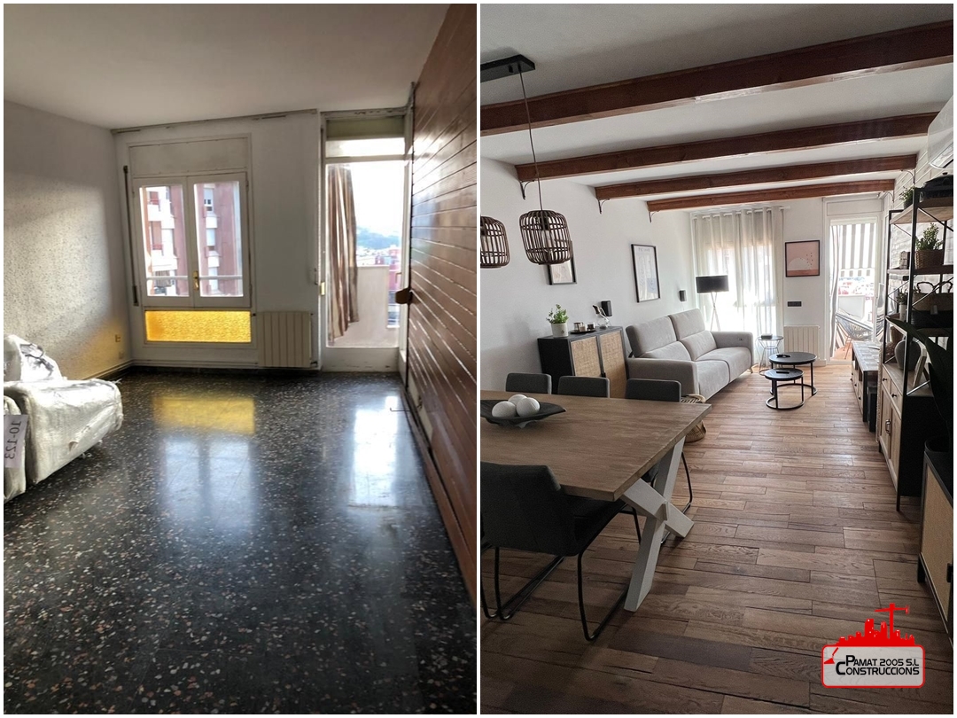 BEFORE AND AFTER LIVING ROOM